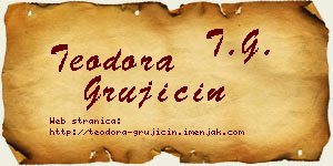Teodora Grujičin vizit kartica